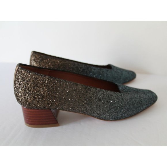Miista Taissa Pump Morning Sky Glitter Size EU 38/ US 7.5 Anthropologie - Picture 5 of 10